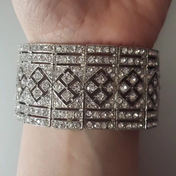 Vintage art deco style costume jewlery bracelet - Picture 2 of 4